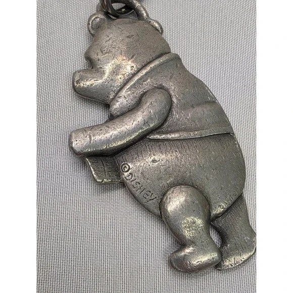 Vintage Winnie the Pooh Keychain Metal Charm – Classic Bear Holding Honey Pot - Picture 4 of 5